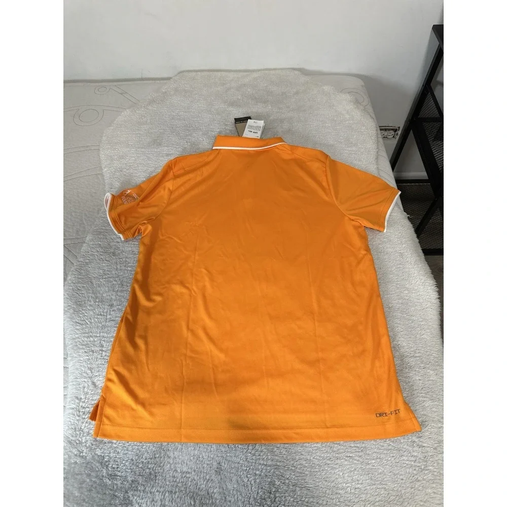 NIKE x BO JACKSON New Mens Size XL Dri-Fit Polo Shirt Orange Wicking Golf Casual